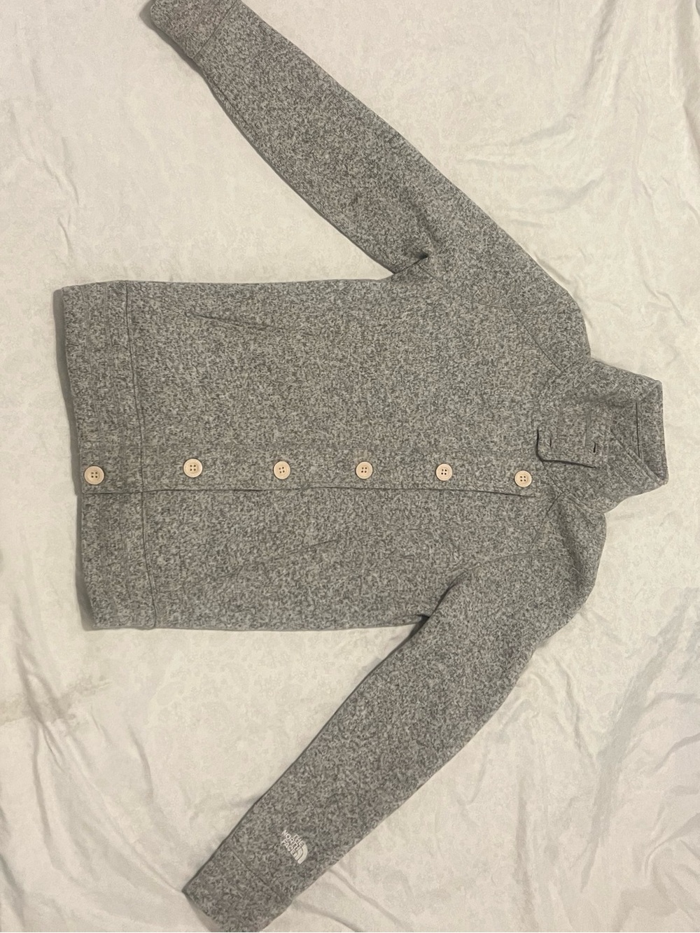 The North Face Women's Gray Button-Up Sweater Jacket